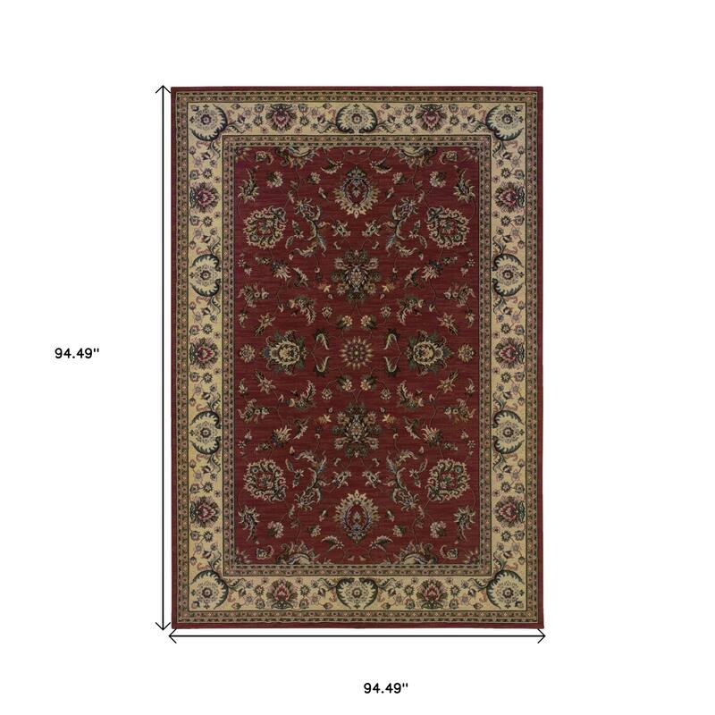 HomeRoots Oriental Traditional Square Area Rug