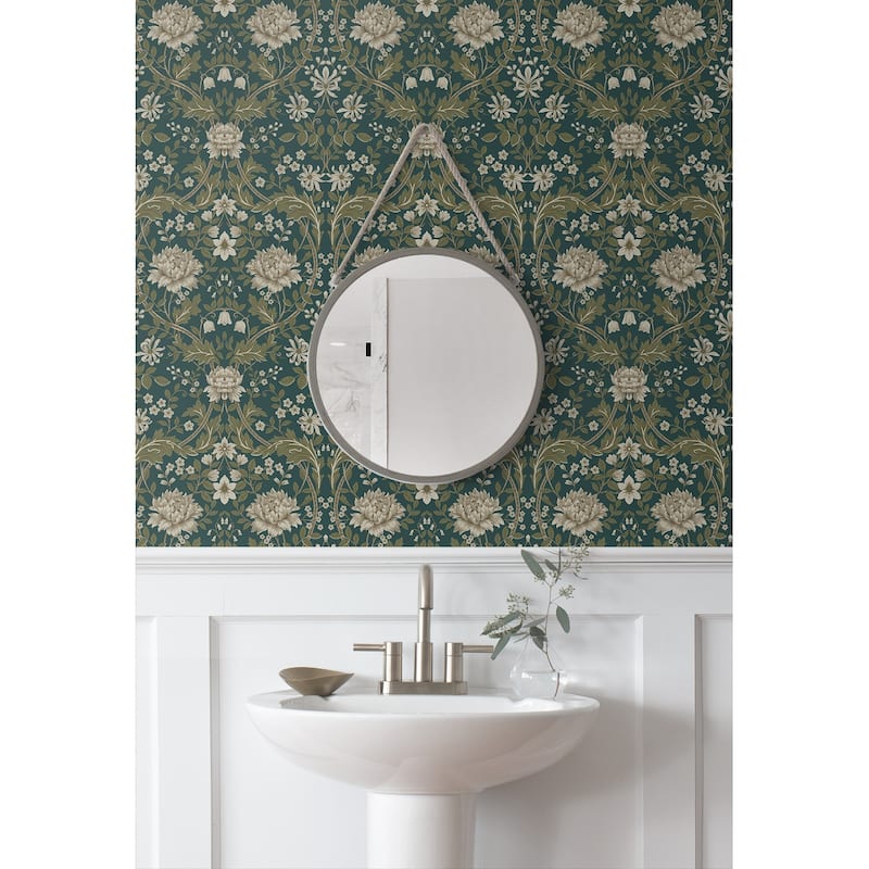 NextWall Honeysuckle Trail Peel and Stick Wallpaper