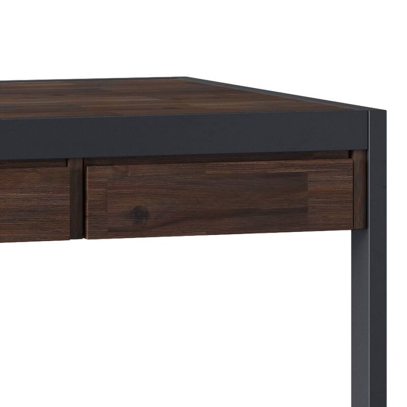 WYNDENHALL Cecilia Solid Acacia Wood Industrial Office Desk