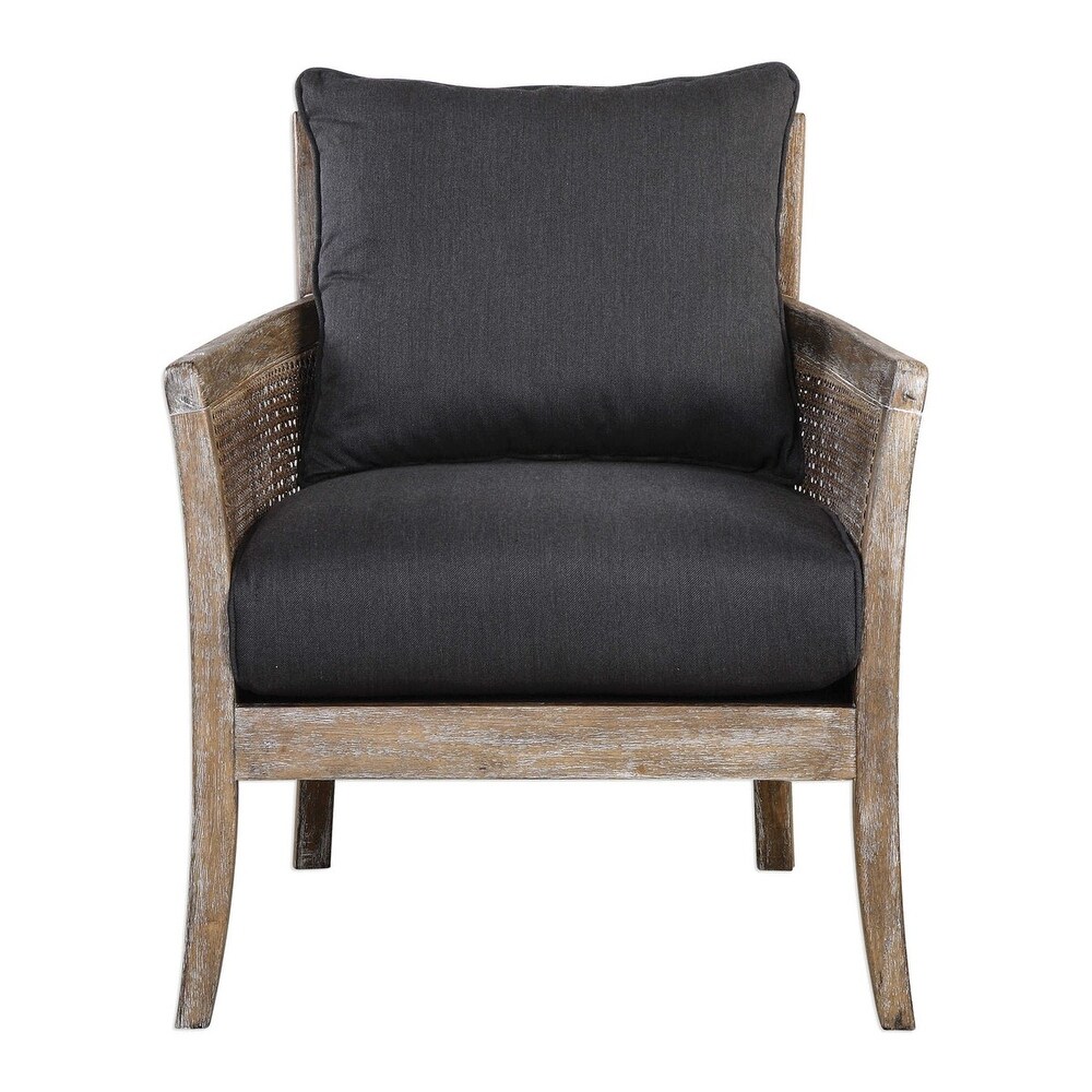 Overstock 34 inch Encore Dark Gray Armchair (Grey)