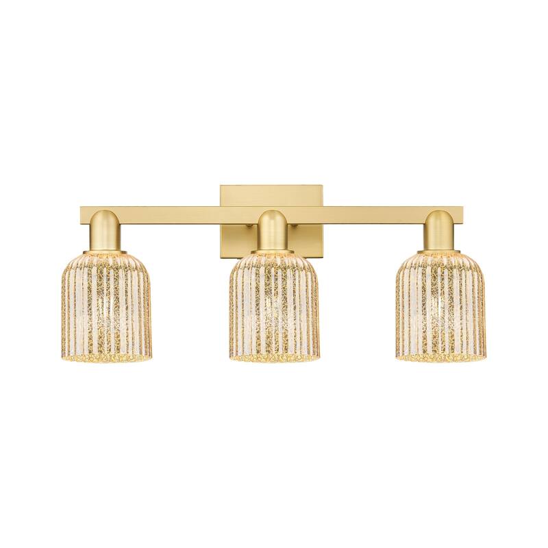 Innovations Lighting 716-3W-11-24 Bridal Veil Vanity Bridal Veil 3 - Satin Gold / Mercury