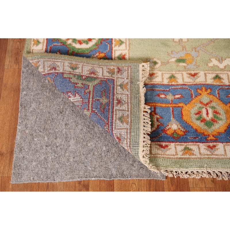 Green Heriz Serapi Indian Area Rug Handmade Wool Carpet - 8'10" x 11'9"