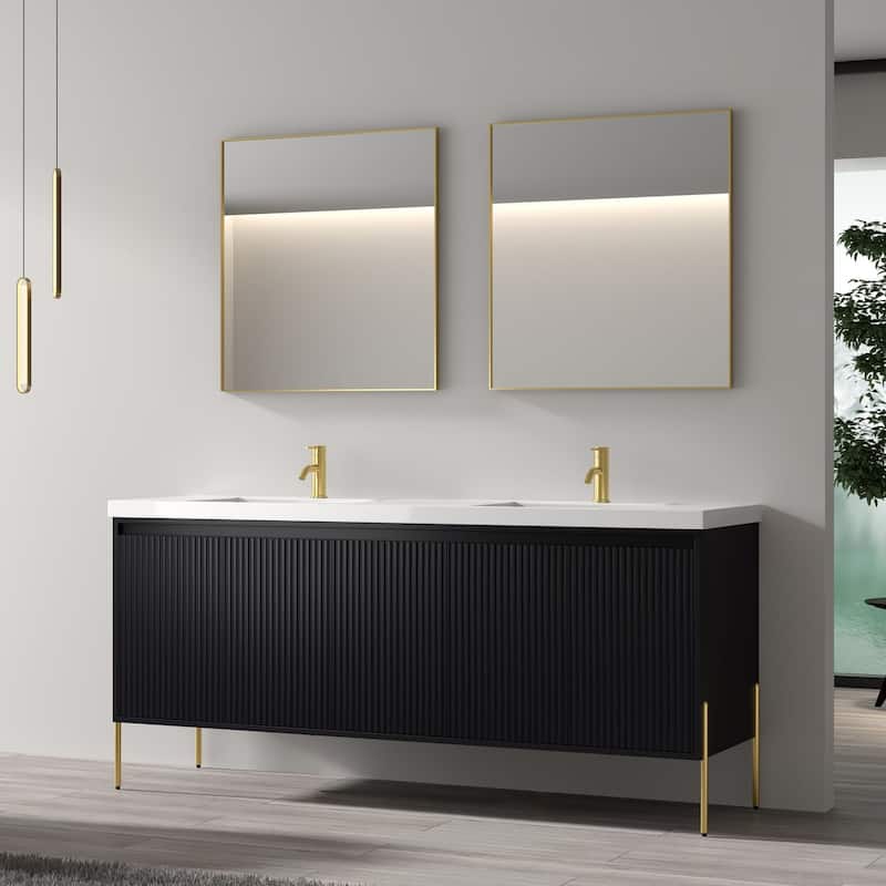 Ripple 72" Double Bathroom Vanity Kit (Assembly Required)