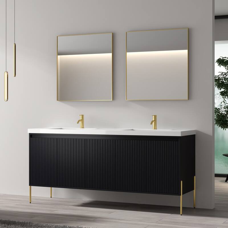 Ripple 72" Double Bathroom Vanity Set
