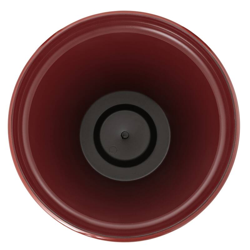 Glitzhome Set of 2 Round Cobalt Blue/Turquoise/Red Faux Ceramic Pot Plastic Planter