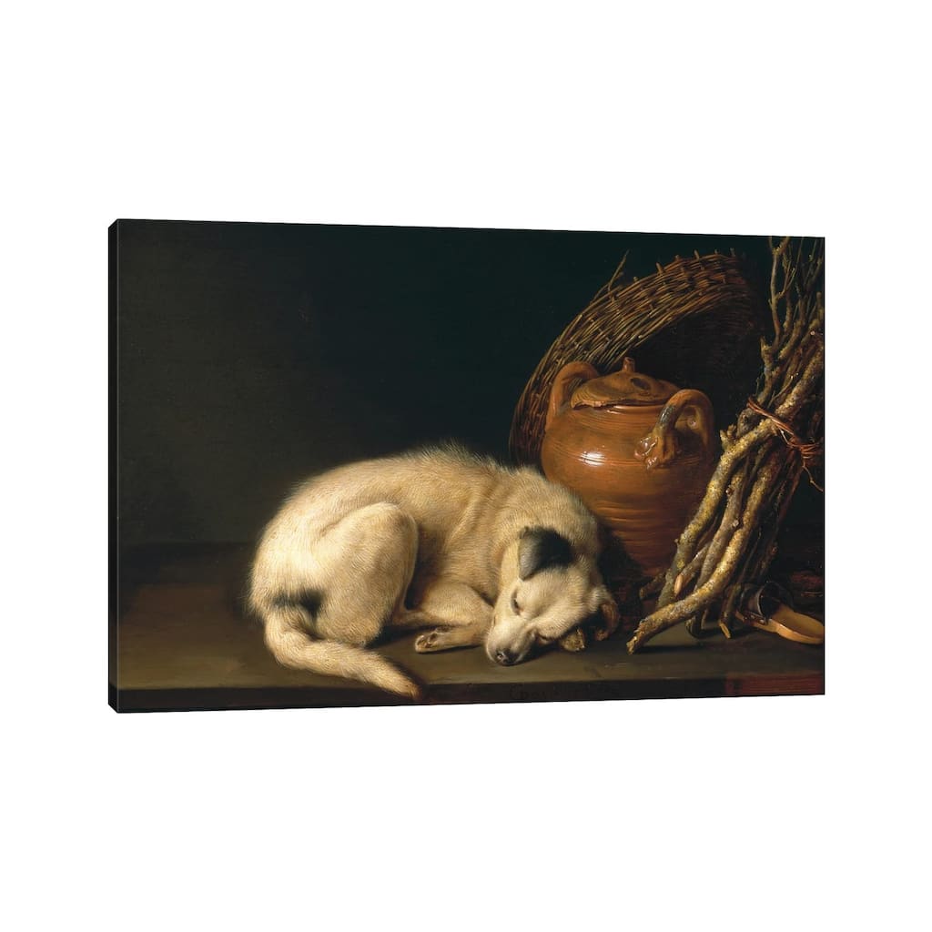 iCanvas "Dog At Rest, 1650" by Gerrit Dou Canvas Print