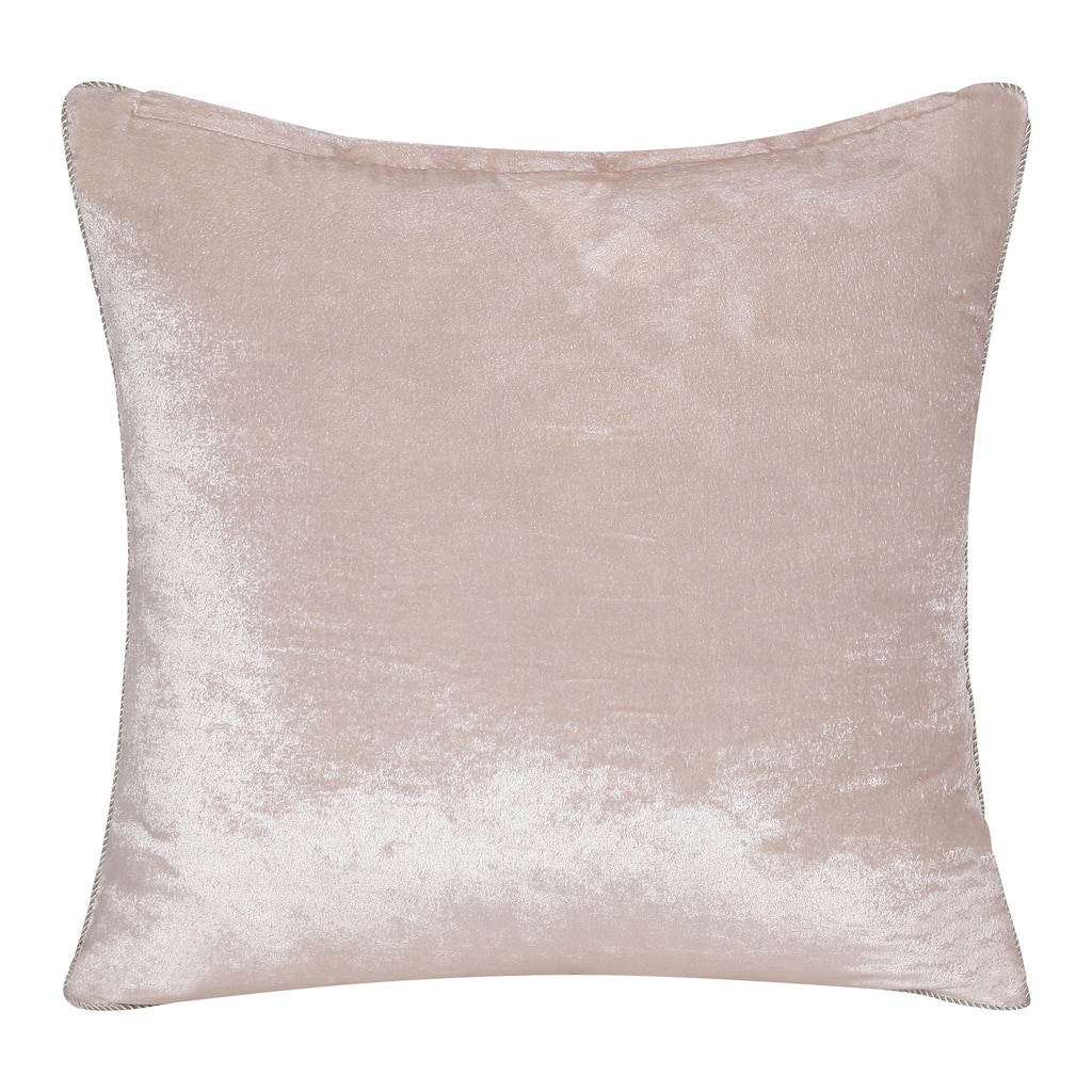 Sevita Blush Pink/Gold Geometric Polyester Blend Indoor/Outdoor Throw Pillow