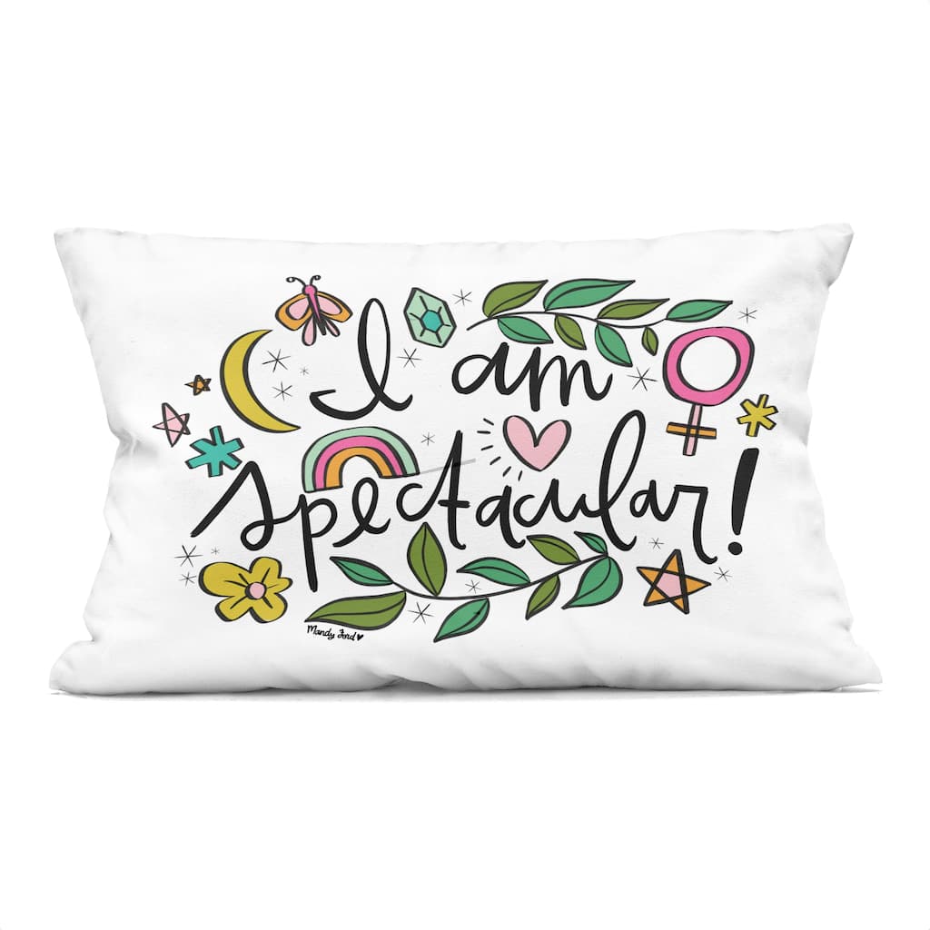 Stupell Motivational I Am Spectacular Decorative Printed Throw Pillow Design by Mandy Ford Art + Illustration