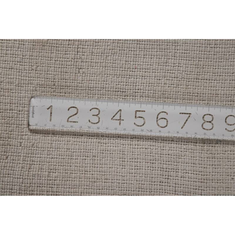 Silver Gray Gabbeh Oriental Area Rug Hand-Knotted Wool Carpet - 7'9" x 9'10"