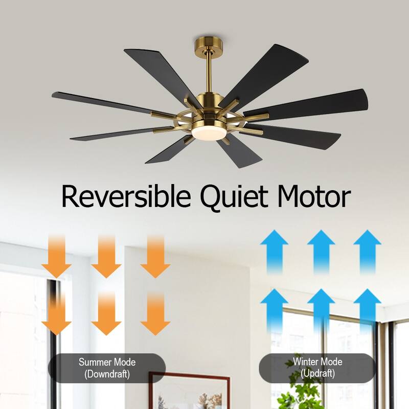 72"/80" DC Motor Indoor Ceiling Fan with Lights and Remote
