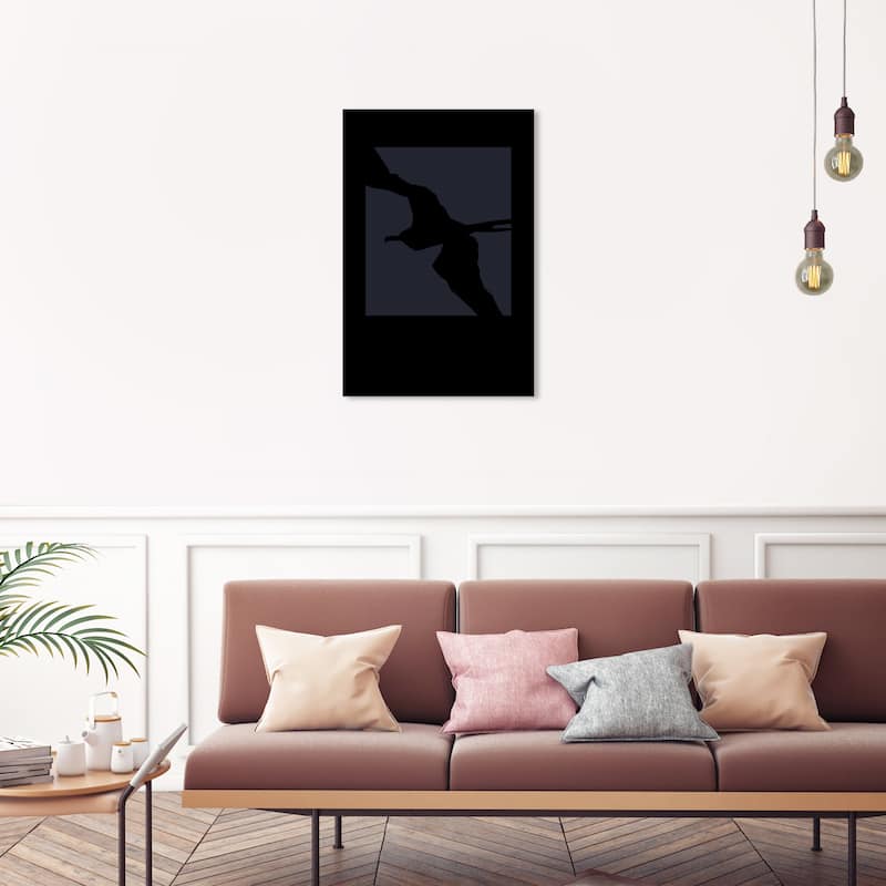 Wynwood Studio Canvas Animals Boheme Poster of a Bird Black and Modern & Contemporary Wall Art Canvas Print - 20 x 30