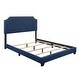 preview thumbnail 12 of 12, Modern Nailhead Trim Upholstered Platform Bed Frame