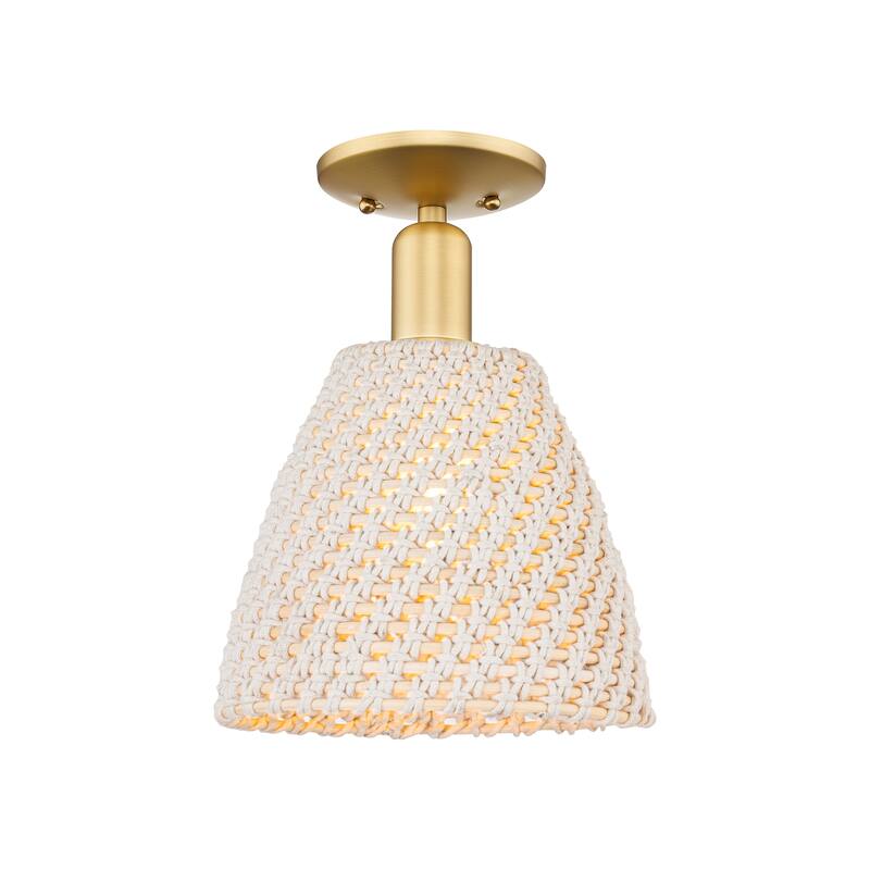 Innovations Lighting Downtown Urban - Natural Ballston Dome - 1 Light 9" Semi-Flush Mount Light