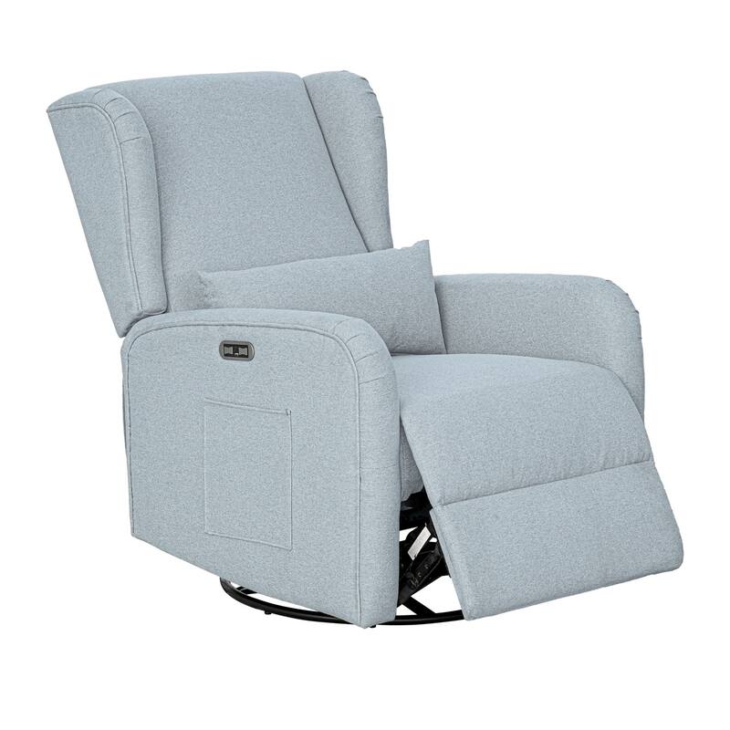 Madison Park Candace Power Recliner 3-in-1 with Swivel, Glider, USB Ports