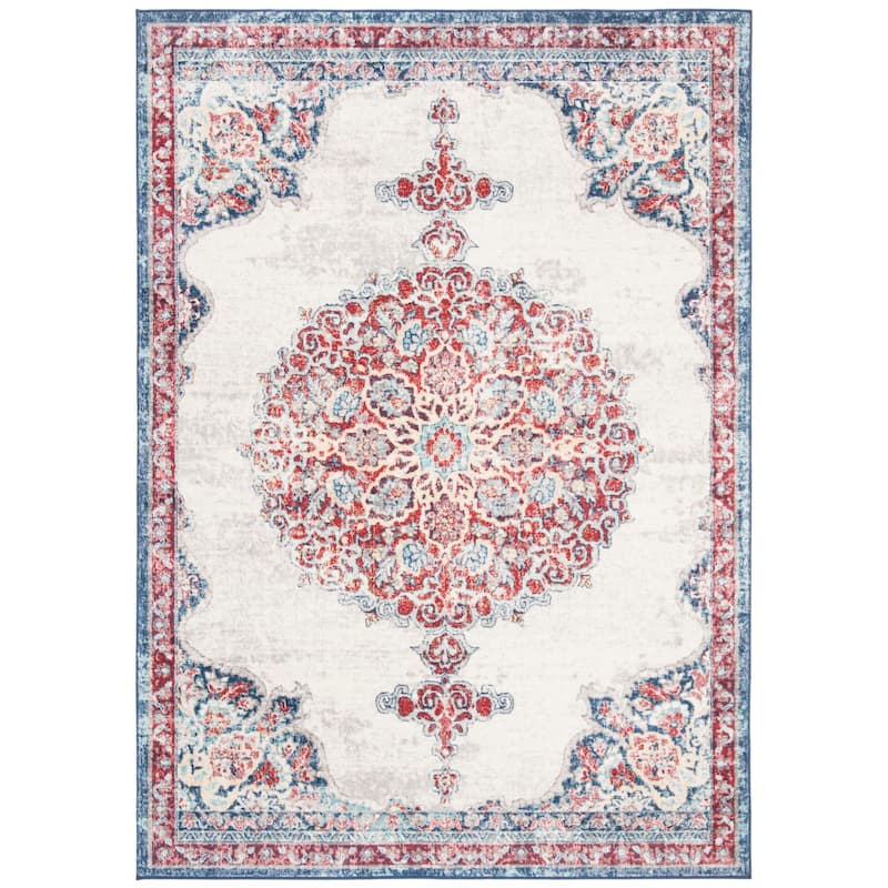 SAFAVIEH Brentwood Coralyne Traditional Oriental Rug - 6' x 9' - Ivory/Red