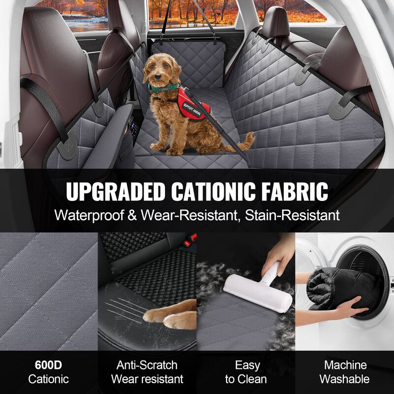 Back Seat Extender for Dogs,Dog Hammock for Car Back seat,Dog Car Seat Cover with Hard Bottom Dog Car Seat Bed