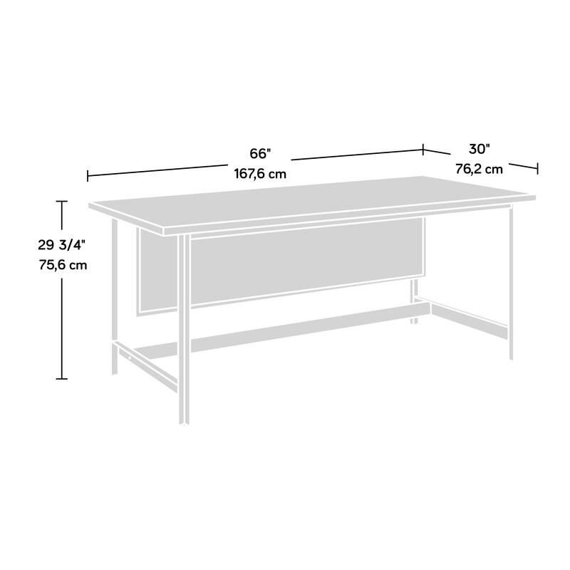 Engineered Wood Industrial Table Desk with Spacious Work Surface, Brown