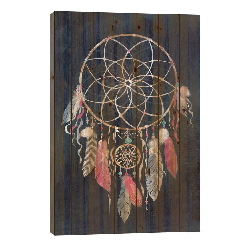 Dreamcatcher, Dark Print On Wood by Stephanie Corfee - Multi-Color - 40x26x1.5