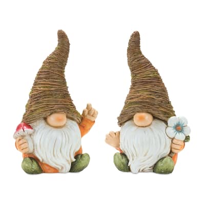 Gnome Outdoor Garden Figurines - 16.5" - Set of 2
