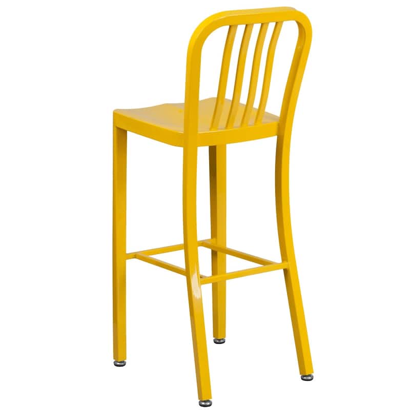 Indoor/Outdoor Commercial Grade Metal Modern Barstools (Set of 2)