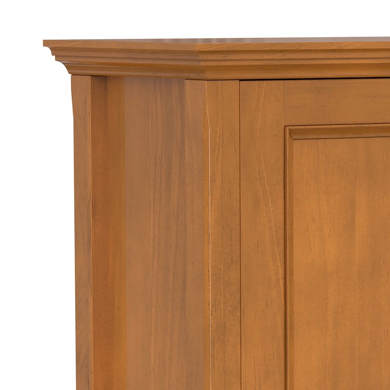 WYNDENHALL Halifax Solid Wood Transitional Low Storage Cabinet - 32"w x 14"d x 31" h