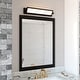 preview thumbnail 6 of 9, Fremont 1-Light 27 inch Wide Matte Black Bathroom Vanity Lighting Fixture, Adjustable Angle Frosted Shade, LED, Full Backplate