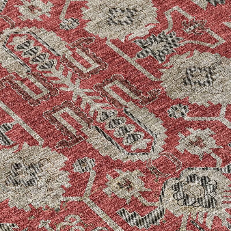 HomeRoots Oriental Traditional Rectangle Outdoor Rug