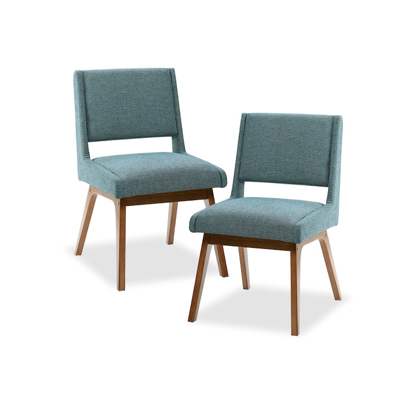 Dining Chair Set of 2, Open Backrest Dining Room Side Chairs - Blue