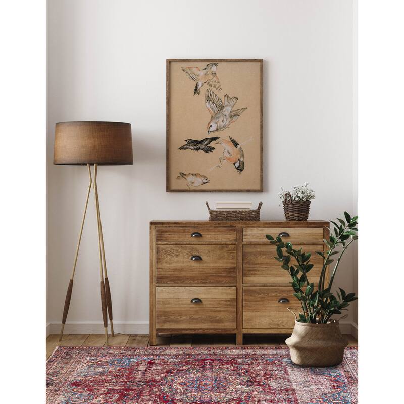 ECARPETGALLERY Hand-knotted Antalya Vintage Burgundy Wool Rug - 6'1 x 9'3