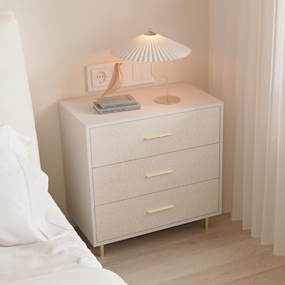 Elegant 3-Drawer Dresser, Nightstand for Living Room, Bedroom