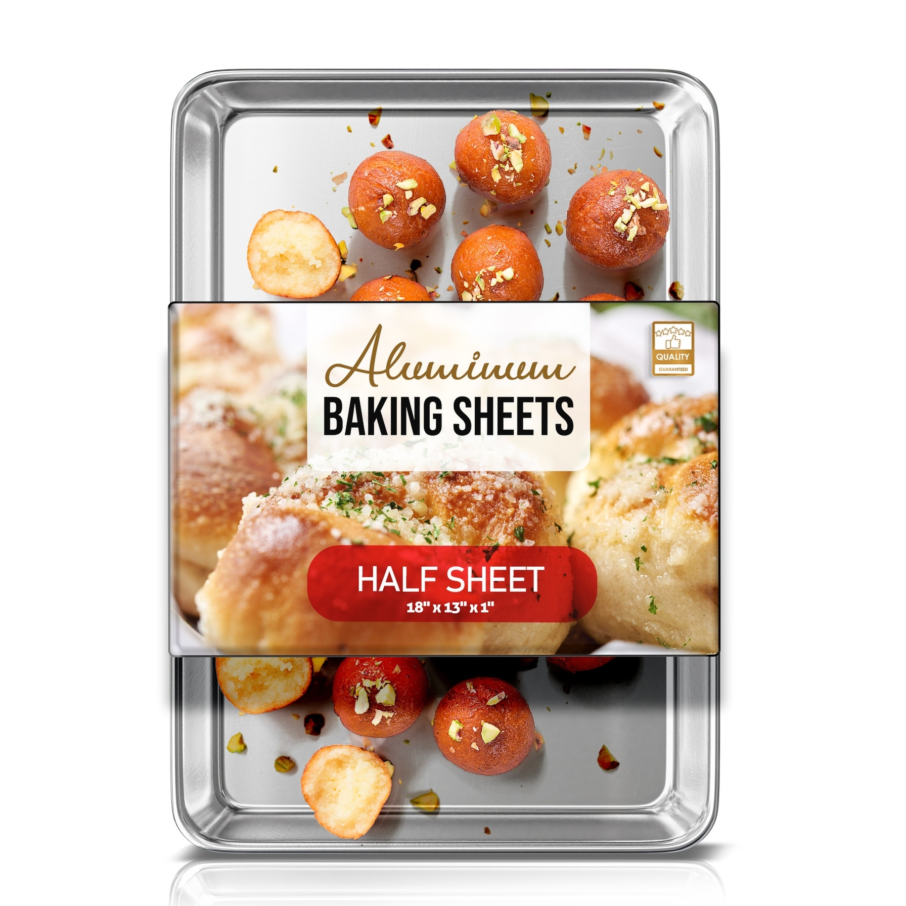 Joytable Aluminum Steel Non-Stick Baking Sheet/Cookie Sheet Set - Quarter Sheet Pan - 2 Piece