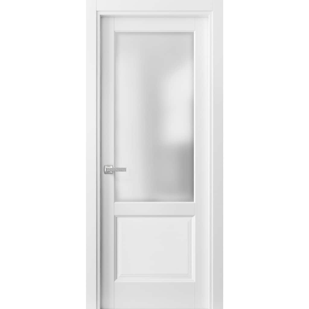Pantry Kitchen Lite Door Hardware / Lucia 22 White Frosted Opaque Glass