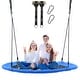 preview thumbnail 2 of 6, 60" Large Saucer Tree Swing for Kids Adults 900D Oxford Waterproof with 2pcs Hanging Straps - 60 inch