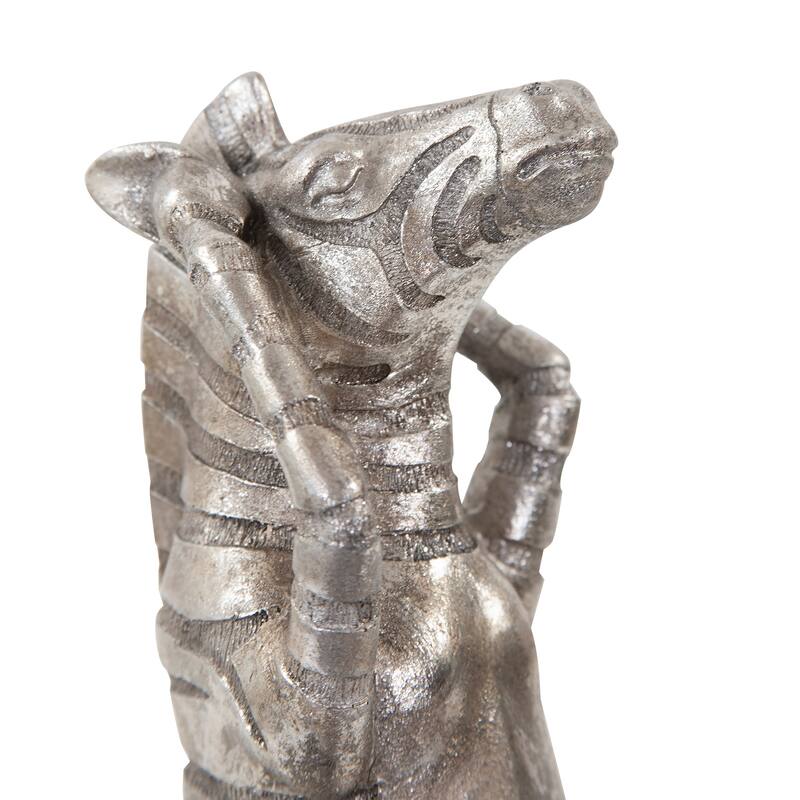 Allan Andrews See No Evil, Speak No Evil, Hear No Evil Silver Zebra Sculpture - 9"H - See No Evil