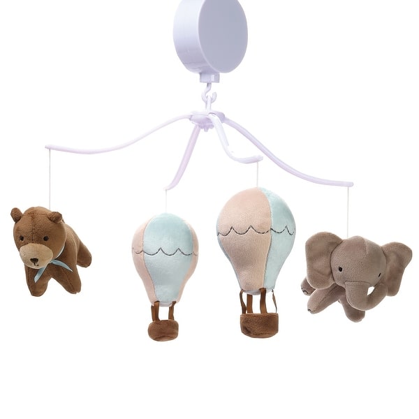slide 2 of 6, Bedtime Originals Up Up & Away Air Balloon Musical Baby Crib Mobile Soother Toy