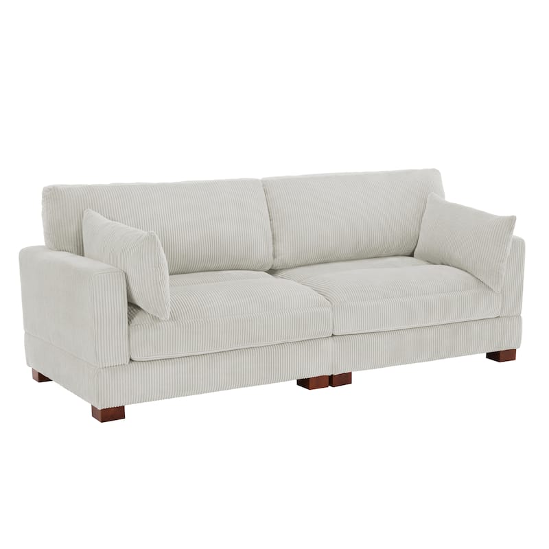 84.5″W Modern Corduroy Couch Modular Sofa