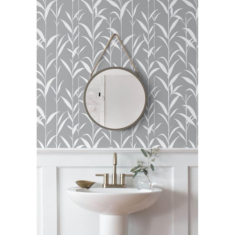 NextWall Bamboo Leaves Peel and Stick Wallpaper