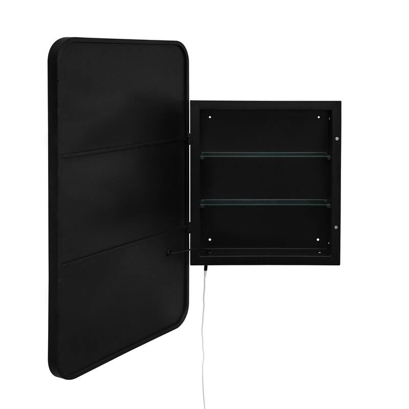 Rectangle Wall-Mounted LED Medicine Cabinet Mirror