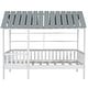 preview thumbnail 14 of 12, Wood Twin Size House Bed with Roof, Guardrail, and 2-Tier Storage Shelves, Sturdy Pine Frame, Easy Assembly, White