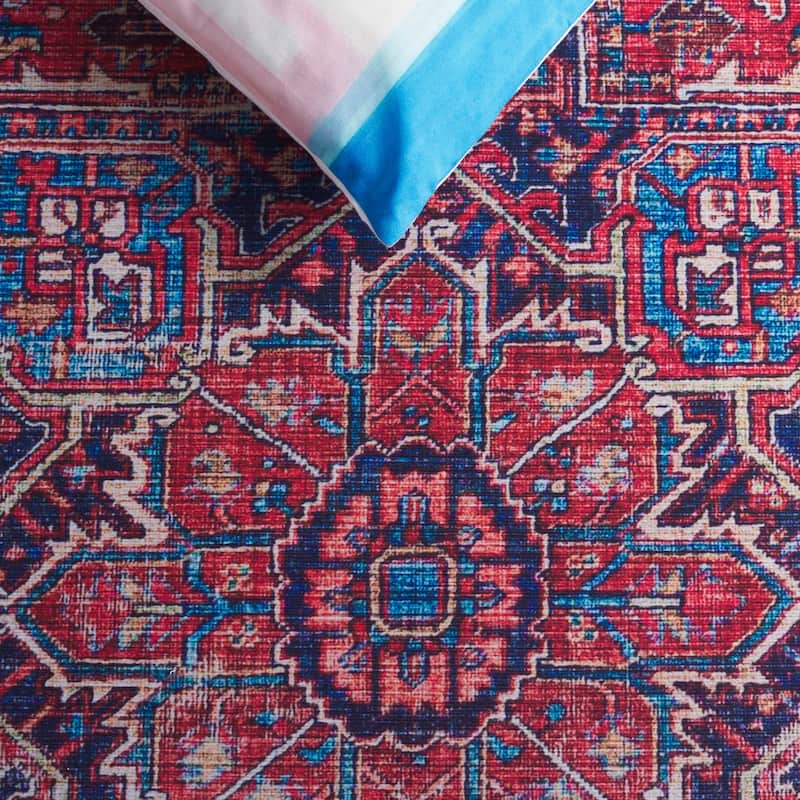 SAFAVIEH Tucson Fionnuala Machine Washable Slip Resistant Printed Rug