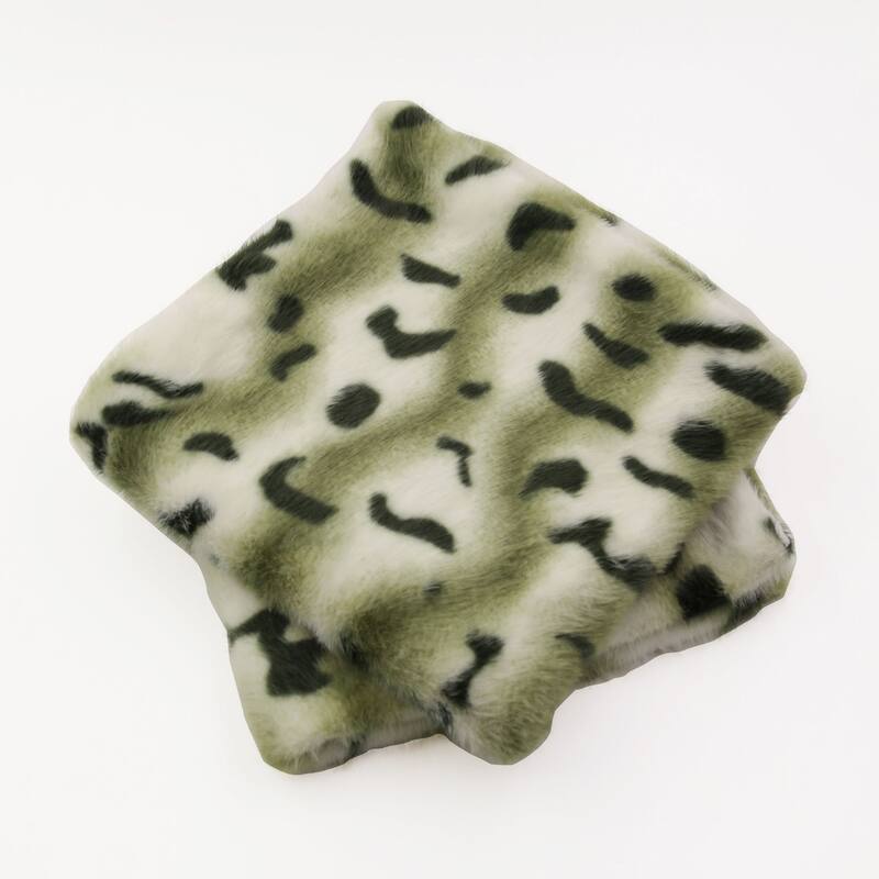 Amara fauxfur Throw Pillow Covers Set of 2, NO INSERT - 20'' x 20'' - Martini Olive