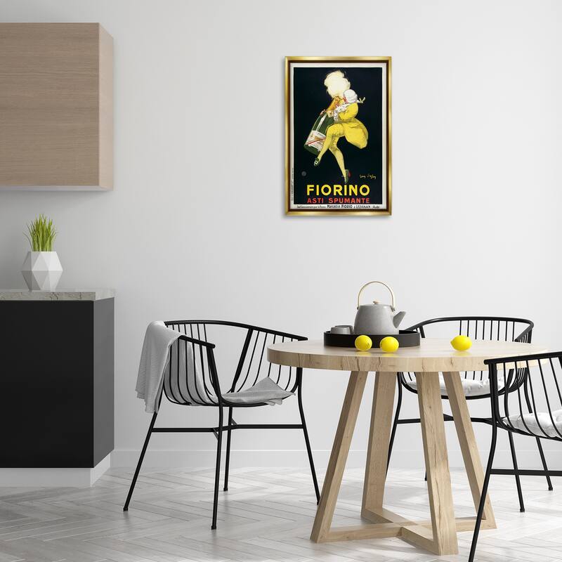 Stupell Vintage Fiorno Wine Framed Floater Canvas Wall Art Design By Marcus Jules