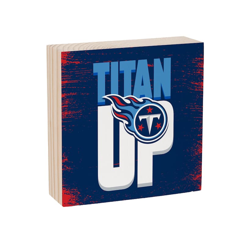 Tennessee Titans Wooden Tabletop Mantel Shelf Sign
