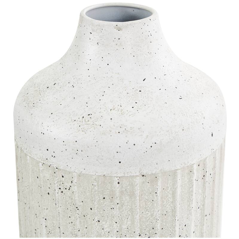 Metal Textured Vase - Gray - Roche River Decor - 7"W x 7"L x 17"H