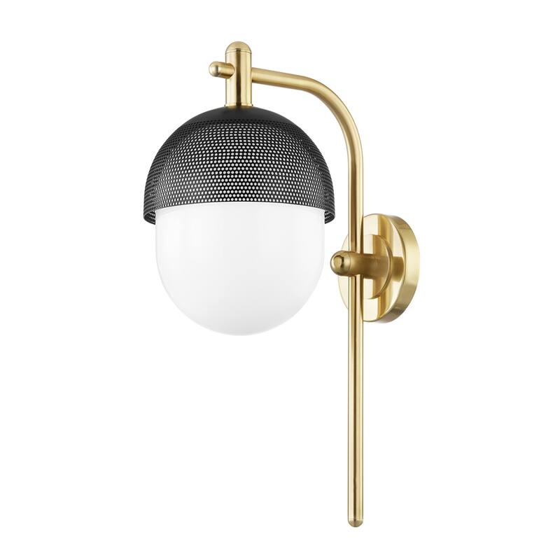 Hudson Valley Lighting Nyack 20" Tall Wall Sconce - Aged Brass / Black