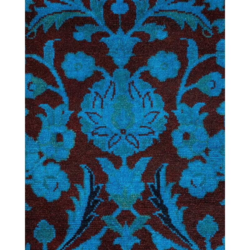 Overton Hand Knotted Wool Vintage Inspired Modern Contemporary Overdyed Beige Area Rug - 2' 7" x 10' 3"