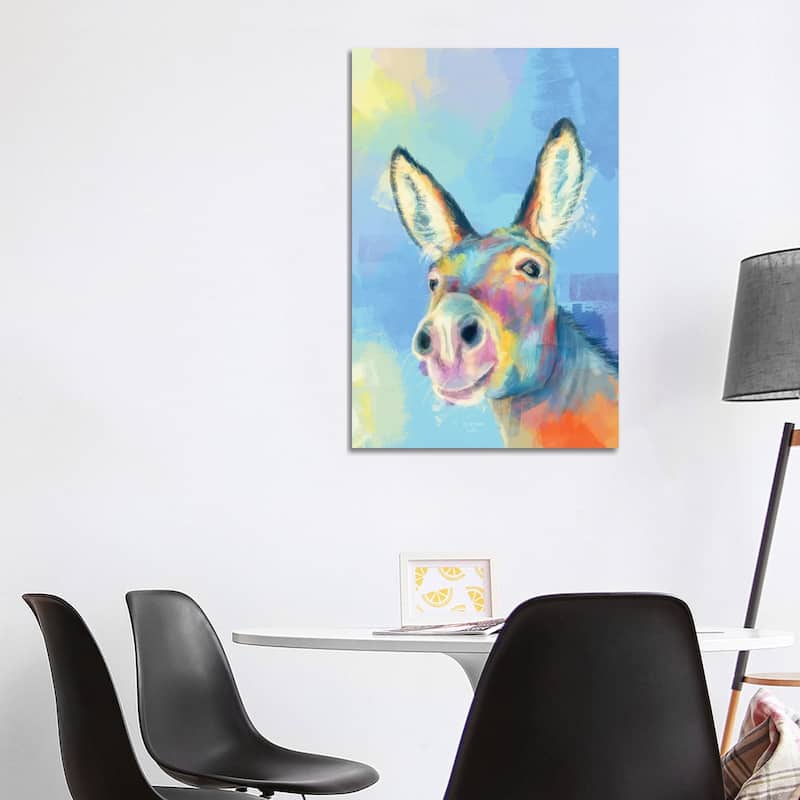 iCanvas "Carefree Donkey" by Flo Art Studio Canvas Print - 40x26x1.5