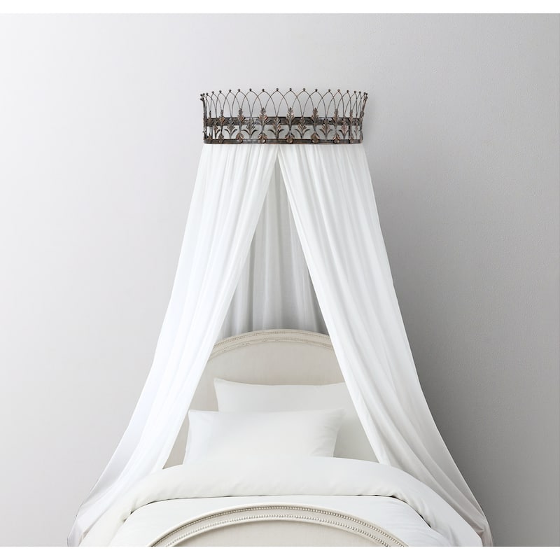 Decorative Metal Curtain or Canopy Crown - 29.0"L x 13.8"W x 7.9"H