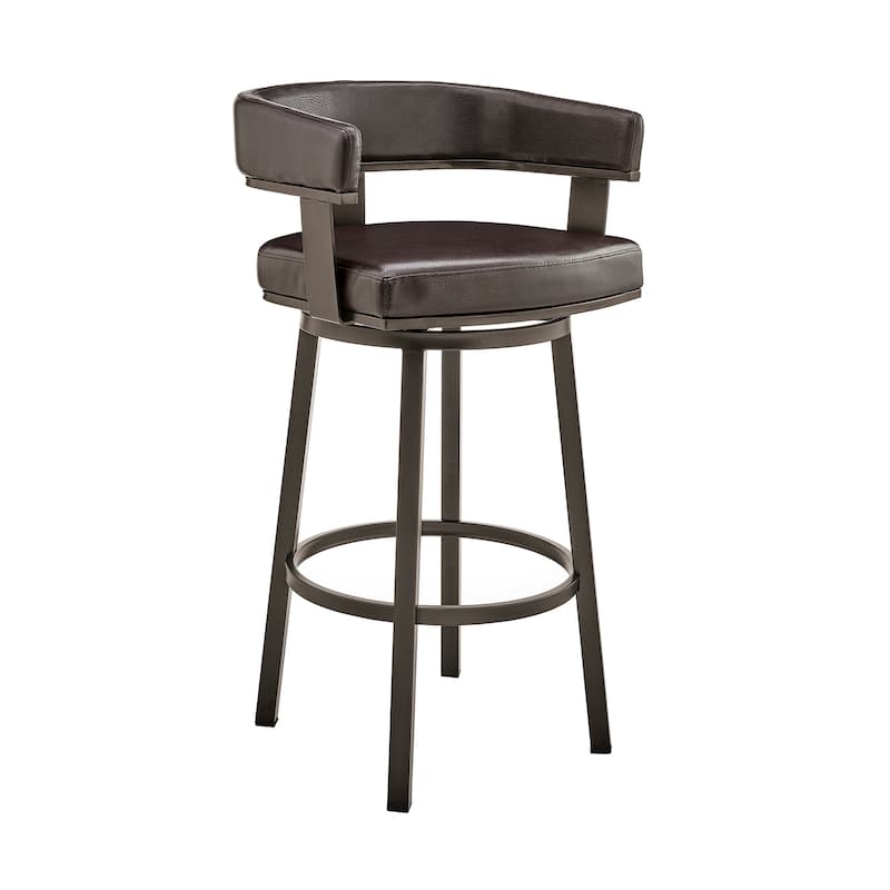 Cohen Modern Swivel Bar Stool, Upholstered Counter Chair with Metal Frame