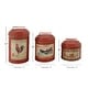 preview thumbnail 10 of 9, Red Tin Farmhouse Decorative Jar (Set of 3) - S/3 6", 8", 11"H